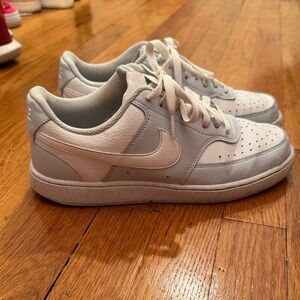 Nike Light Gray and White Athletic Shoes